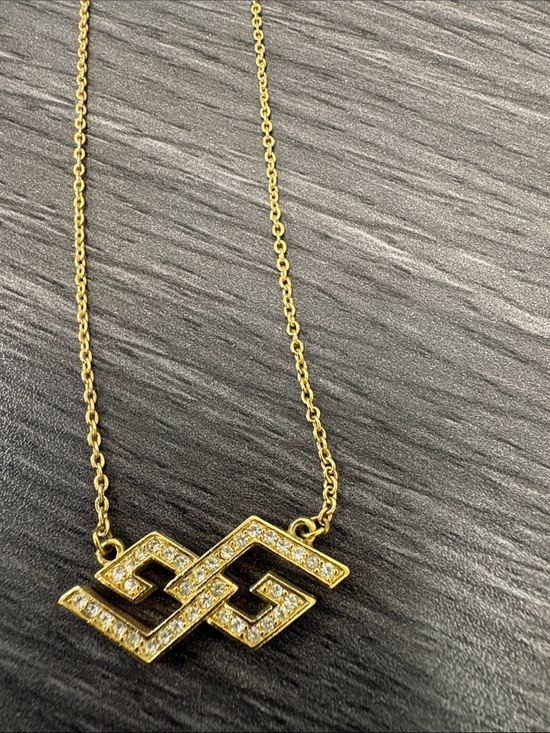 Givenchy Jewelry - Givenchy Vintage Gold Plated Crystal Link Pendant Necklace - Women Jewelry